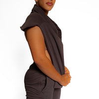 Dark Mocha Cropped Sweater