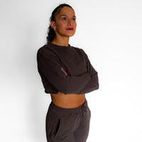 Dark Mocha Cropped Sweater