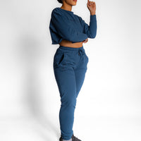 Ocean Blue Cropped Sweater